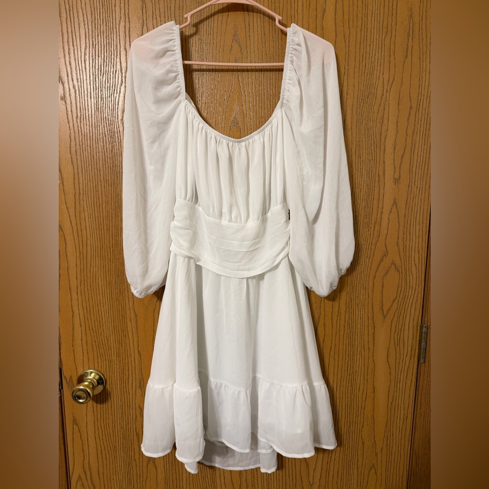 White Long Sleeve Dress